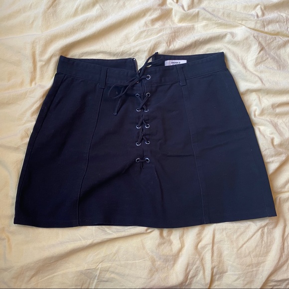 Forever21 Black Denim Miniskirt - Picture 1 of 4